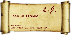 Leeb Julianna névjegykártya